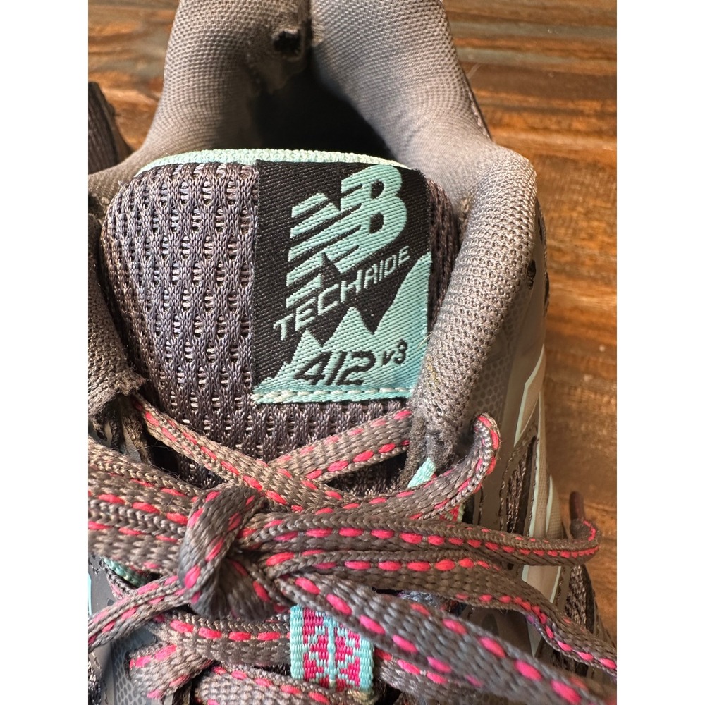 New Balance 412 v3 Tech Ride Trail Running Shoes Grey Pink Teal Womens 9.5 or M8 - Picture 4 of 14